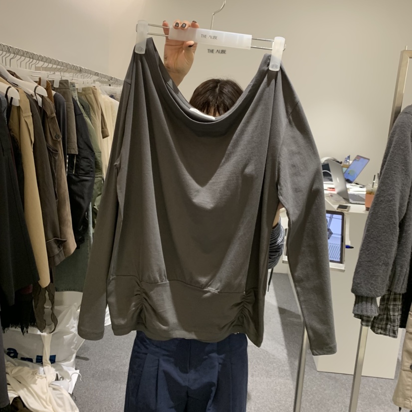 AUBE韓國直郵女裝新品真品推薦時尚熱賣人氣休閑長袖T恤THE AUBE長袖T恤圖色1