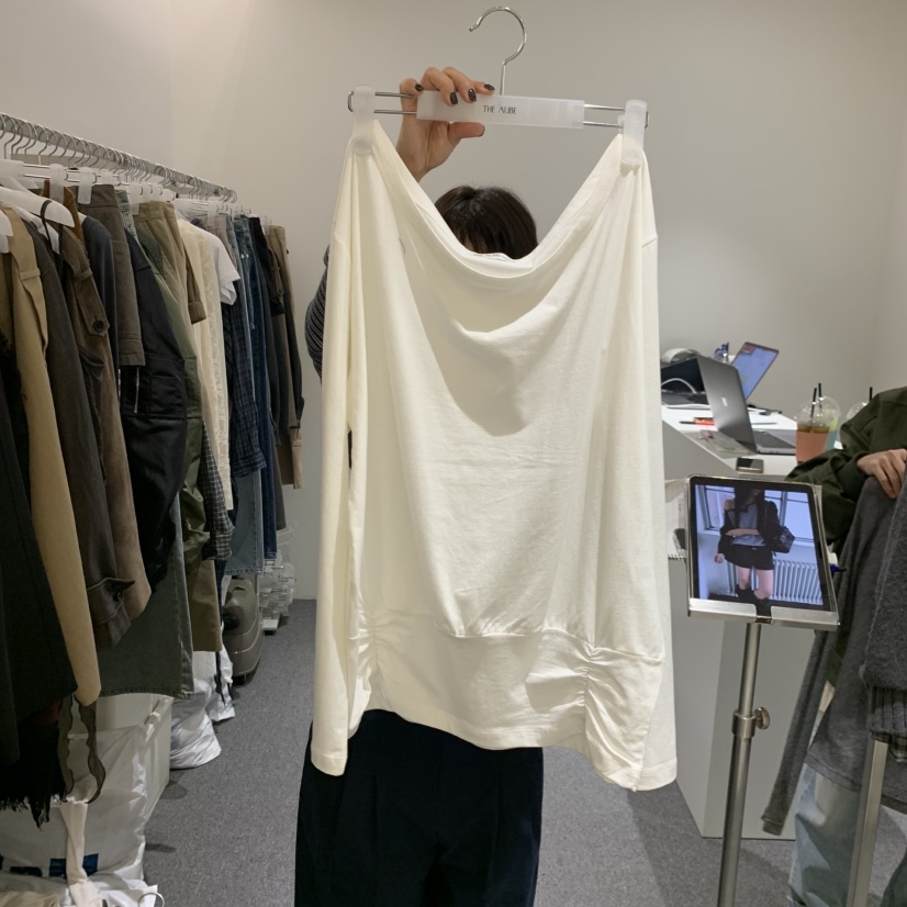 AUBE韓國直郵女裝新品真品推薦時尚熱賣人氣休閑長袖T恤THE AUBE長袖T恤圖色2