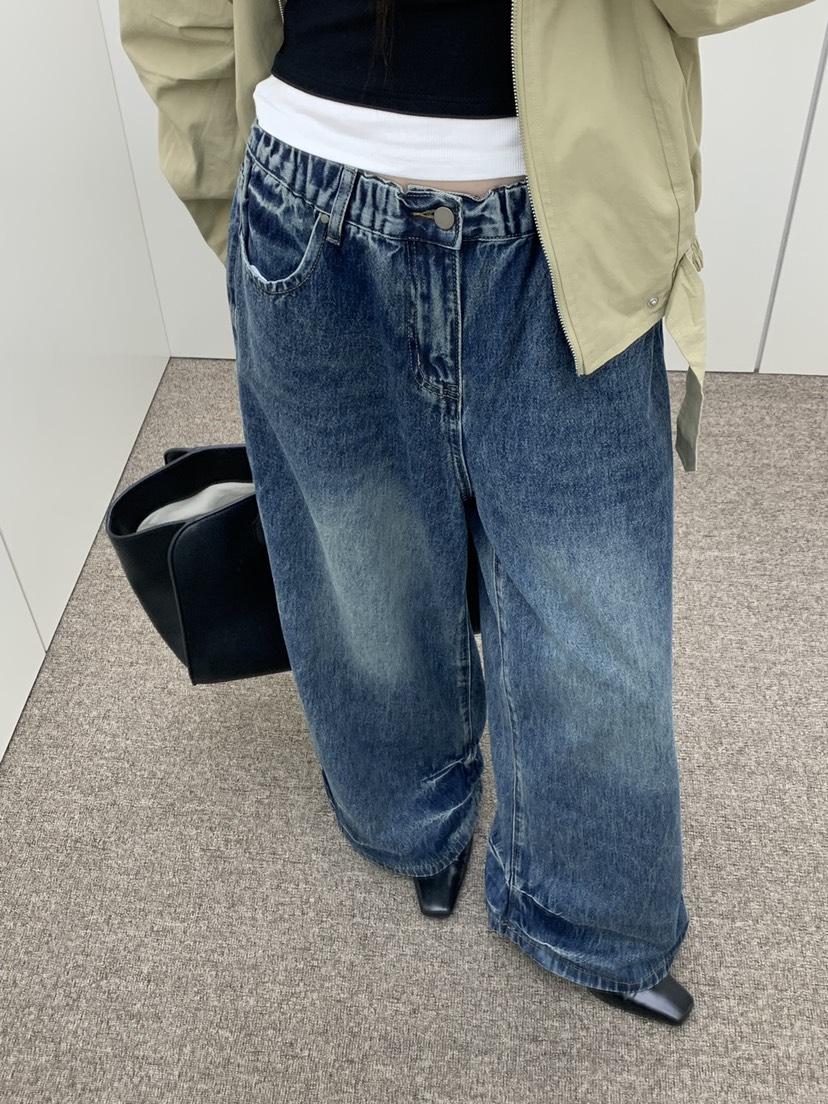 RIVER RAIN東大門代購女士新品熱賣時尚推薦人氣牛仔褲條紋RIVER RAIN牛仔褲