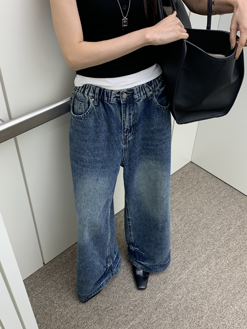 RIVER RAIN東大門代購女士新品熱賣時尚推薦人氣牛仔褲條紋RIVER RAIN牛仔褲