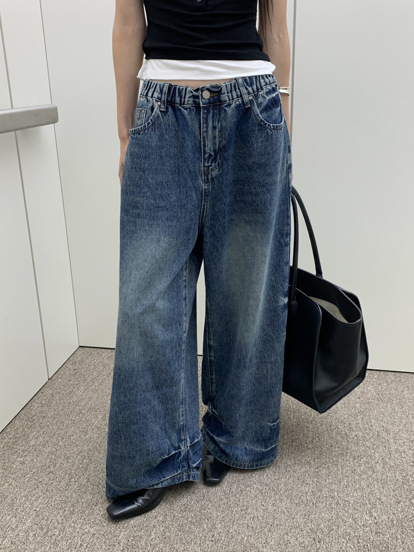 RIVER RAIN東大門代購女士新品熱賣時尚推薦人氣牛仔褲條紋RIVER RAIN牛仔褲