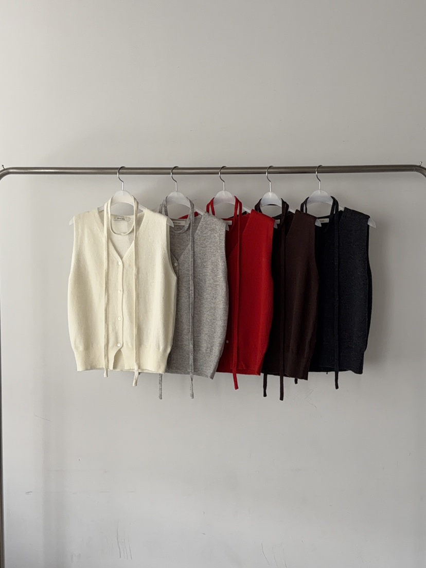 RIVER RAIN韓國直郵女裝新品休閑熱賣人氣真品時尚馬甲含繩RIVER RAIN馬甲