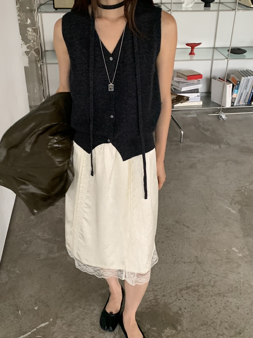 RIVER RAIN韓國直郵女裝新品休閑熱賣人氣真品時尚馬甲含繩RIVER RAIN馬甲