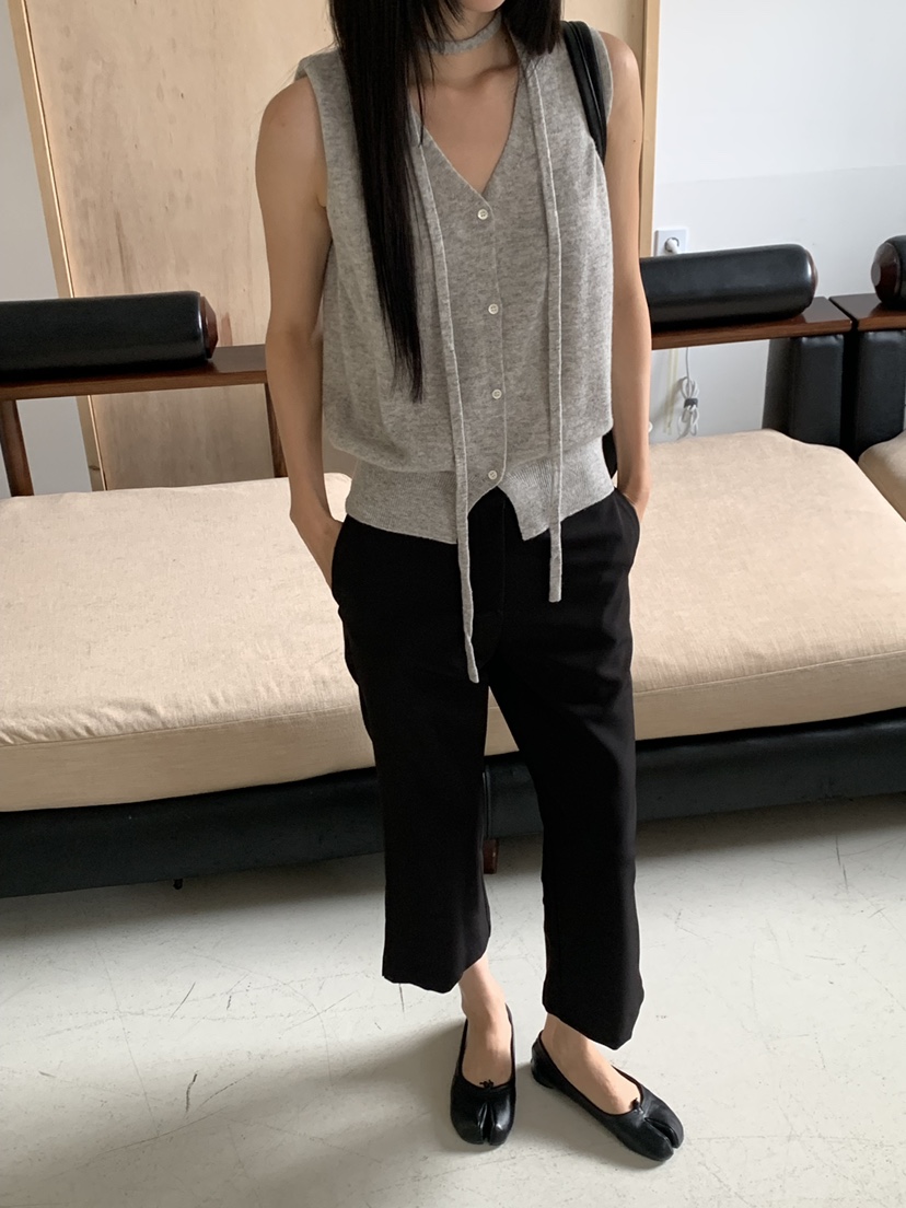 RIVER RAIN韓國直郵女裝新品休閑熱賣人氣真品時尚馬甲含繩RIVER RAIN馬甲