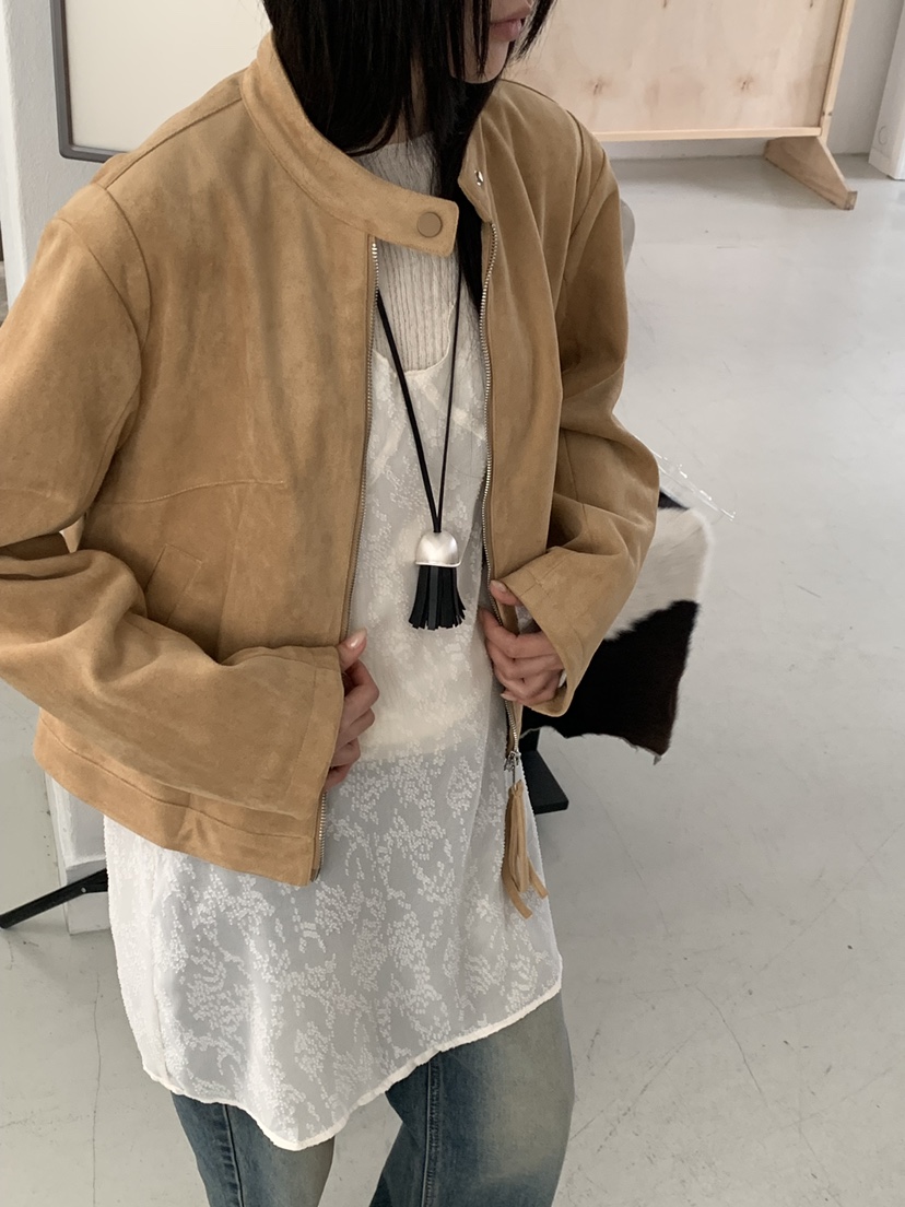 RIVER RAIN東大門實拍女裝新款人氣真品時尚休閑夾克絨面革RIVER RAIN夾克