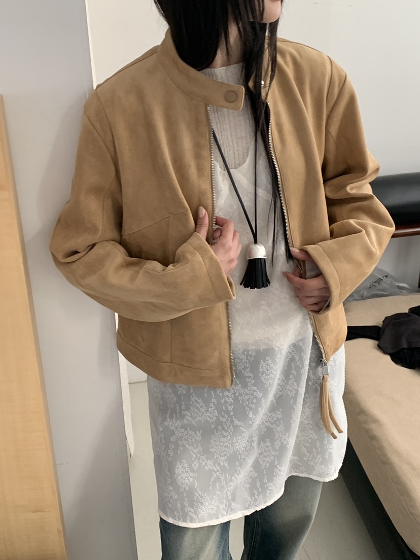 RIVER RAIN東大門實拍女裝新款人氣真品時尚休閑夾克絨面革RIVER RAIN夾克