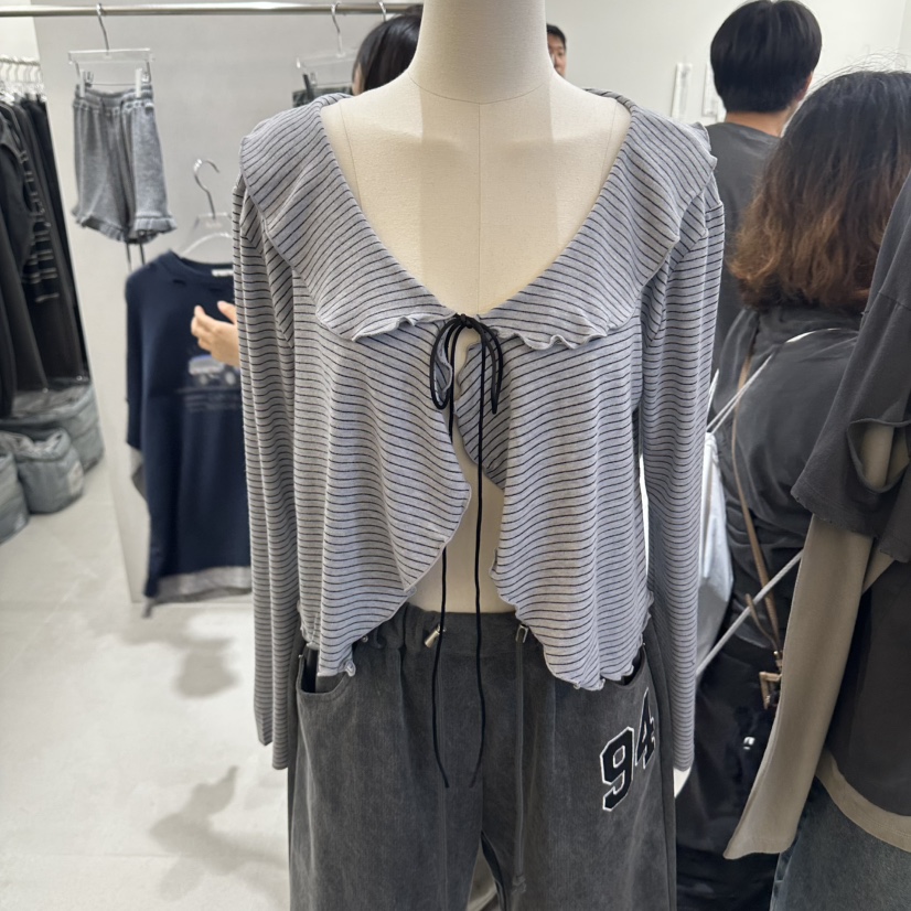 ANDE韓國代購女裝新品休閑熱賣人氣真品推薦時尚長袖T恤絨ANDE長袖T恤圖色1