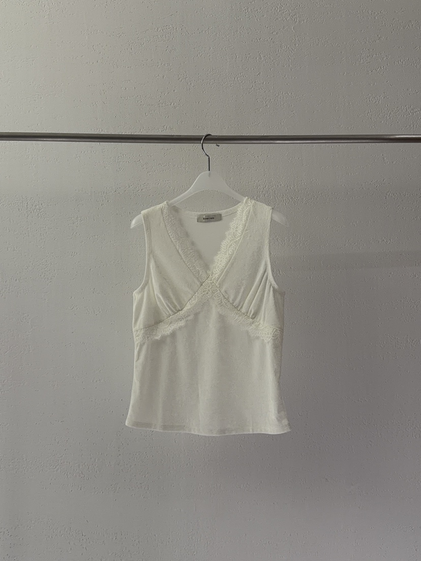 RIVER RAIN東大門直郵女裝新品休閑吊帶背心蕾絲絲絨無袖RIVER RAIN吊帶/背心圖色1