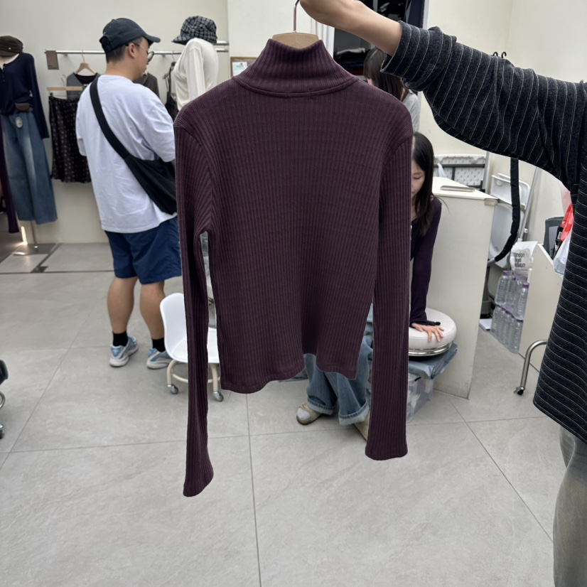 I MFACT韓國代購女士新品推薦真品時尚人氣針織衫拉鏈羅紋I MFACT針織衫