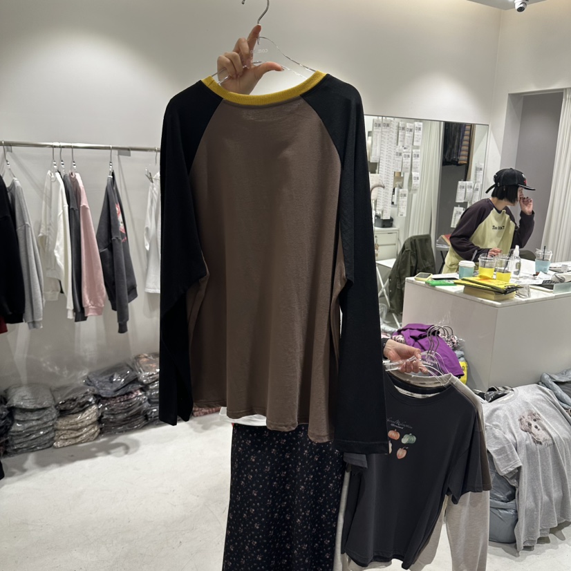 COMBO韓國代購女士新品真品人氣時尚熱賣推薦休閑長袖T恤COM_BO長袖T恤