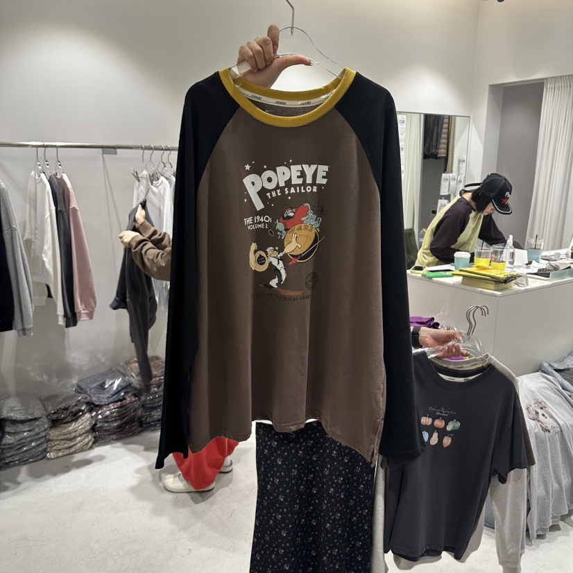 COMBO韓國代購女士新品真品人氣時尚熱賣推薦休閑長袖T恤COM_BO長袖T恤圖色2
