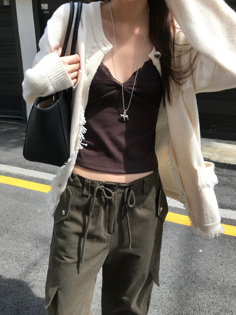 ESCHER東大門實拍女裝新品推薦真品人氣休閑時尚吊帶背心ESCHER吊帶/背心
