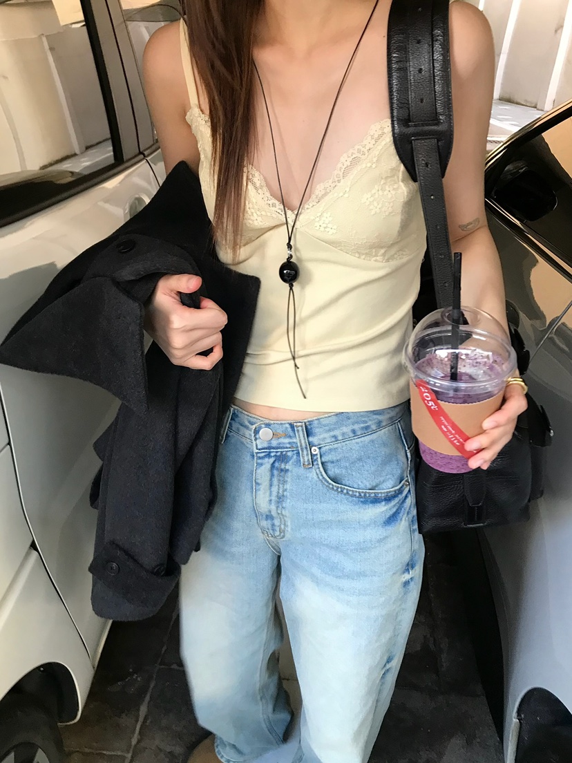 ESCHER東大門實拍女裝新品推薦真品人氣休閑時尚吊帶背心ESCHER吊帶/背心