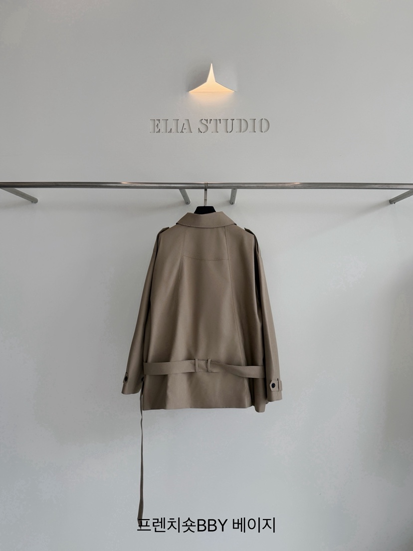 ELIA韓國代購女裝新款真品熱賣時尚人氣推薦休閑夾克含腰帶ELIA夾克
