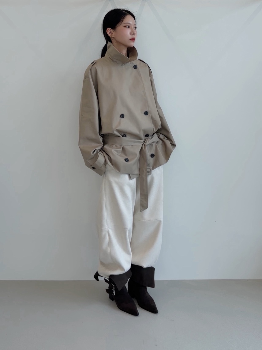 ELIA韓國代購女裝新款真品熱賣時尚人氣推薦休閑夾克含腰帶ELIA夾克