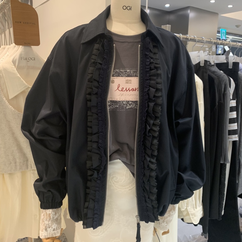 FLAT OGI韓國直郵女裝新品時尚熱賣人氣休閑真品推薦夾克FLat OGI夾克圖色1네이비深藍色