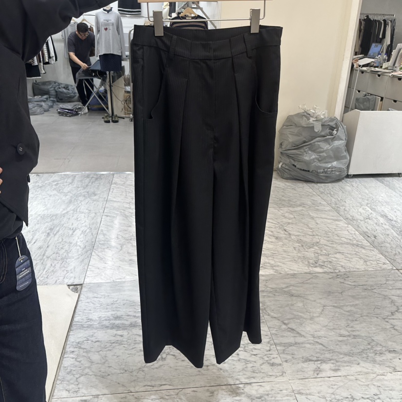 BES東大門代購女裝新品熱賣時尚休閑推薦人氣真品休閑褲BES SEOUL休閑褲圖色2黑色
