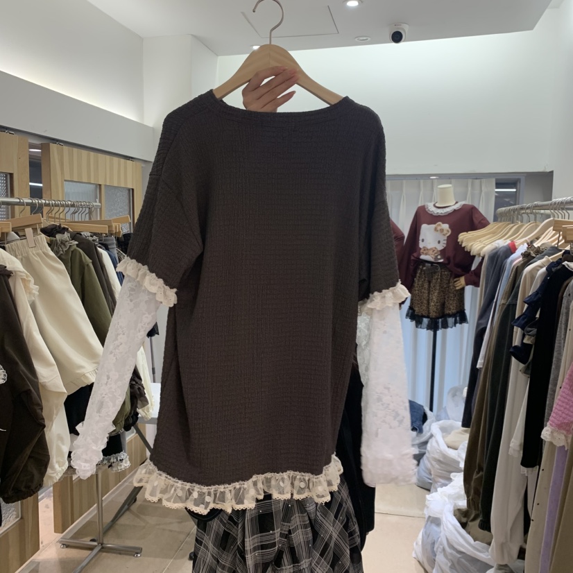 ARANCIA韓國代購女士新品熱賣人氣休閑時尚長袖T恤假兩件ARANCIA長袖T恤