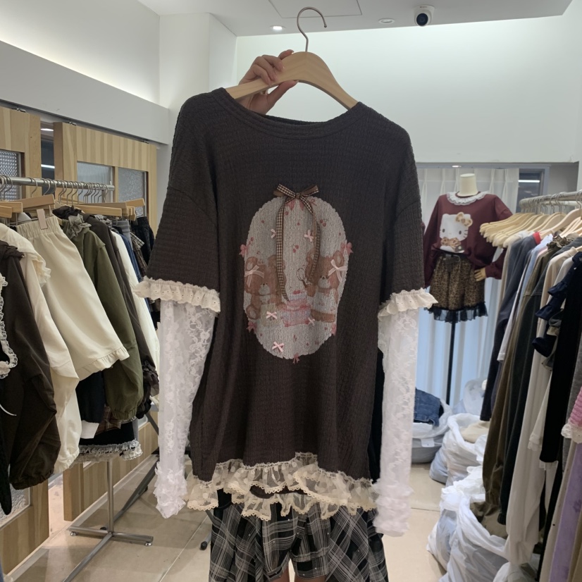 ARANCIA韓國代購女士新品熱賣人氣休閑時尚長袖T恤假兩件ARANCIA長袖T恤圖色3