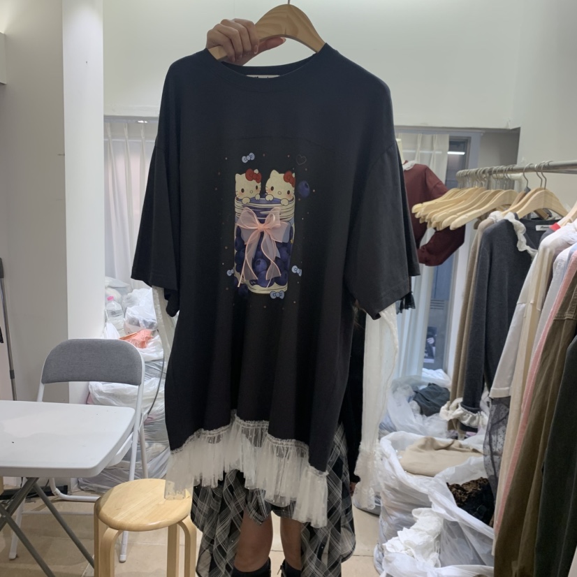 ARANCIA韓國代購女士新品人氣休閑時尚真品長袖T恤假兩件ARANCIA長袖T恤圖色2
