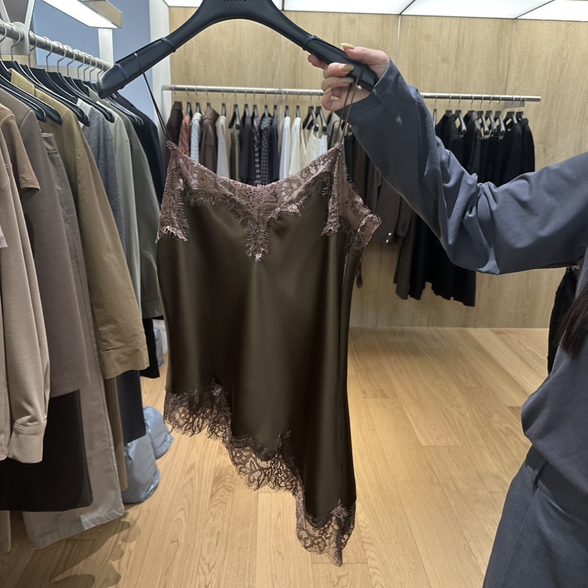 LEFANCY東大門代購女士新品人氣時尚真品吊帶背心不對稱蕾絲LEFANCY吊帶/背心圖色2