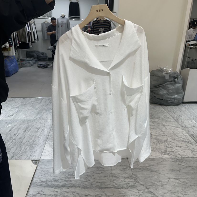 BES韓國直郵女士新款時尚推薦休閑真品人氣熱賣襯衫蕾絲衫BES SEOUL襯衫/蕾絲衫圖色2