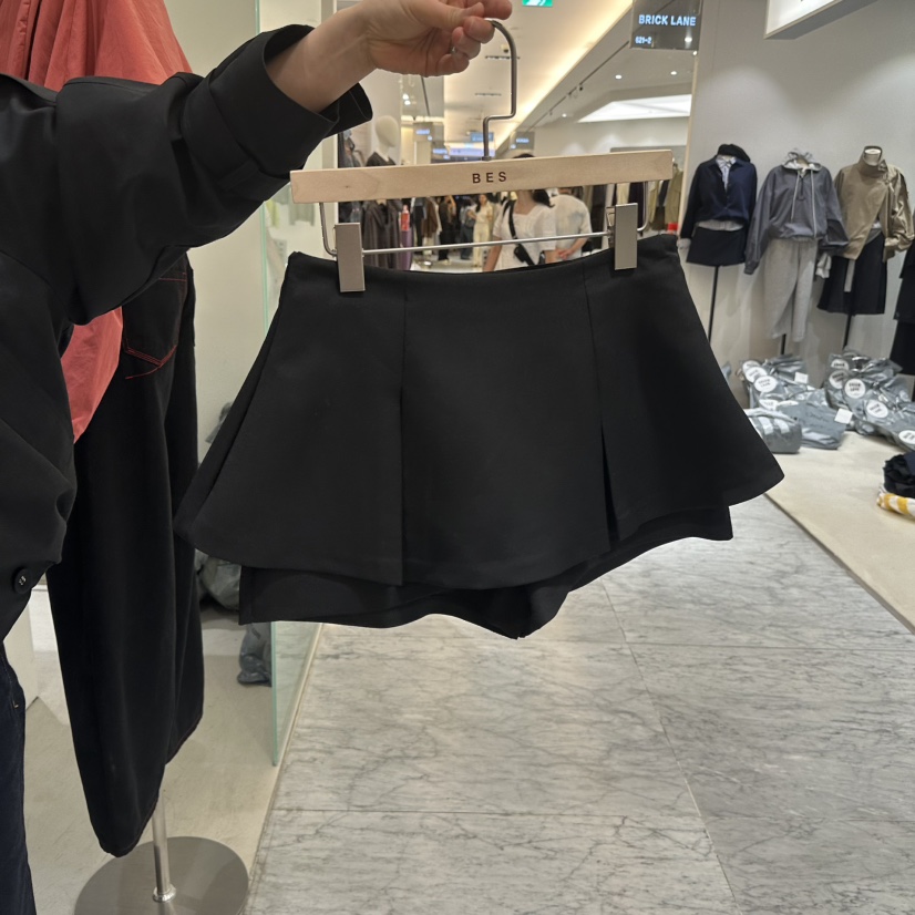 BES東大門實拍女裝新品人氣推薦真品熱賣時尚休閑裙褲BES SEOUL裙褲圖色3黑色