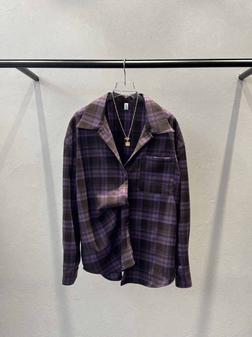 KIFF東大門直郵女士新款時尚休閑熱賣人氣襯衫蕾絲衫格紋KIFF襯衫/蕾絲衫圖色1