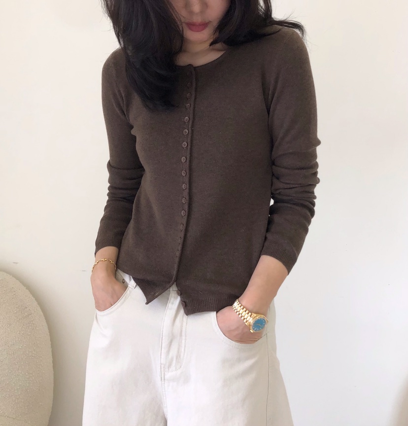 GLAD SOME東大門代購女裝新款時尚針織衫不含內搭羊毛開襟GLAD SOME針織衫
