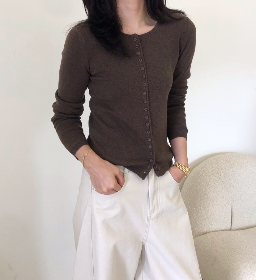GLAD SOME東大門代購女裝新款時尚針織衫不含內搭羊毛開襟GLAD SOME針織衫
