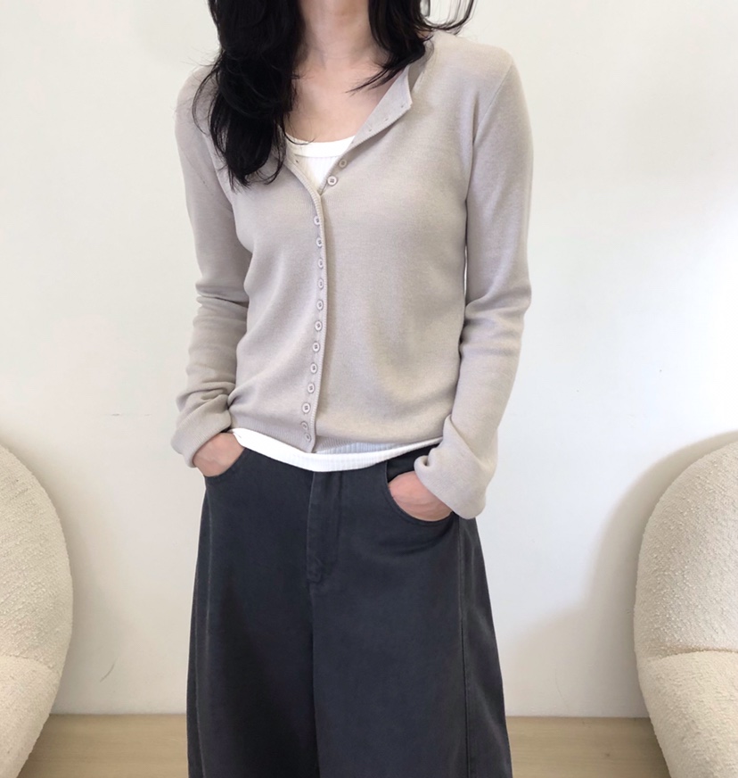GLAD SOME東大門代購女裝新款時尚針織衫不含內搭羊毛開襟GLAD SOME針織衫圖色2