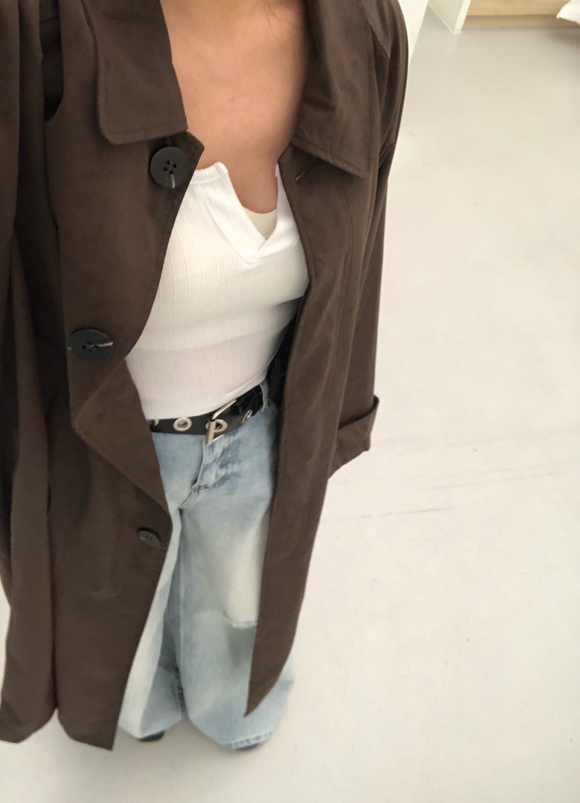 PAIRING東大門實拍女裝新款時尚推薦熱賣休閑真品長款風衣PAIRING長款風衣