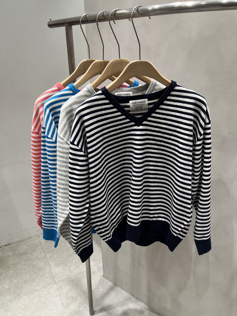 EVERCOMMERCE METICULOUSLY DESIGNED韓國代購女裝新款休閑針織衫V領EVERCOMMERCE METICULOUSLY DESIGNED針織衫