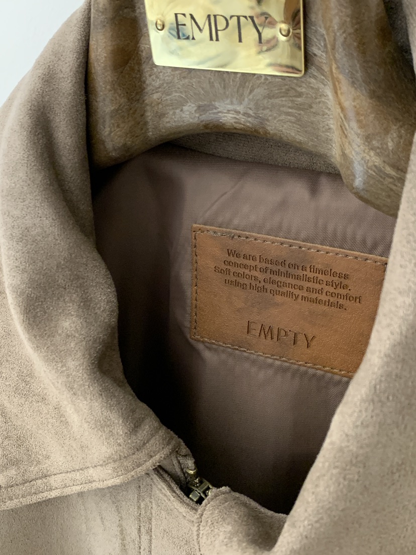 EMPTY東大門實拍女士新品時尚熱賣人氣真品休閑推薦夾克麂皮EMPTY夾克