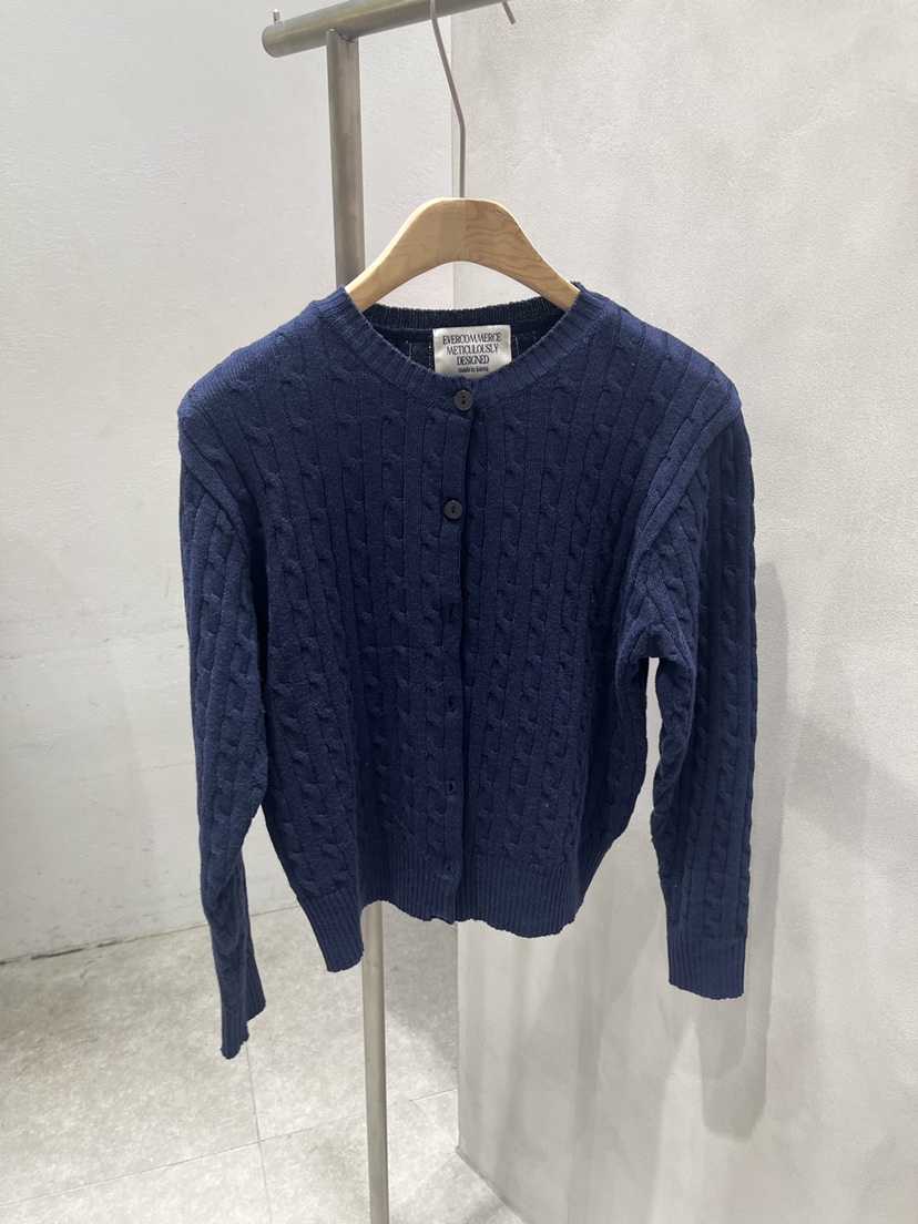 EVERCOMMERCE METICULOUSLY DESIGNED韓國代購女裝新款休閑針織衫麻花針織棉質開衫EVERCOMMERCE METICULOUSLY DESIGNED針織衫圖色9