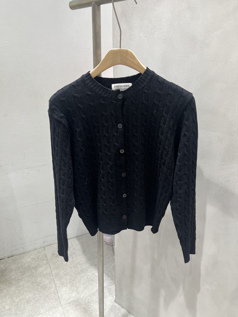 EVERCOMMERCE METICULOUSLY DESIGNED韓國代購女裝新款休閑針織衫麻花針織棉質開衫EVERCOMMERCE METICULOUSLY DESIGNED針織衫圖色10