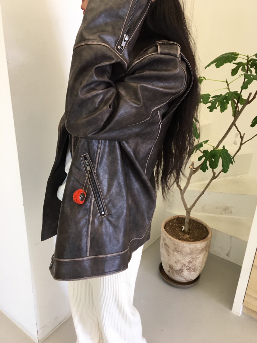 PAIRING東大門實拍女士新款時尚休閑真品推薦人氣熱賣皮衣PAIRING皮衣