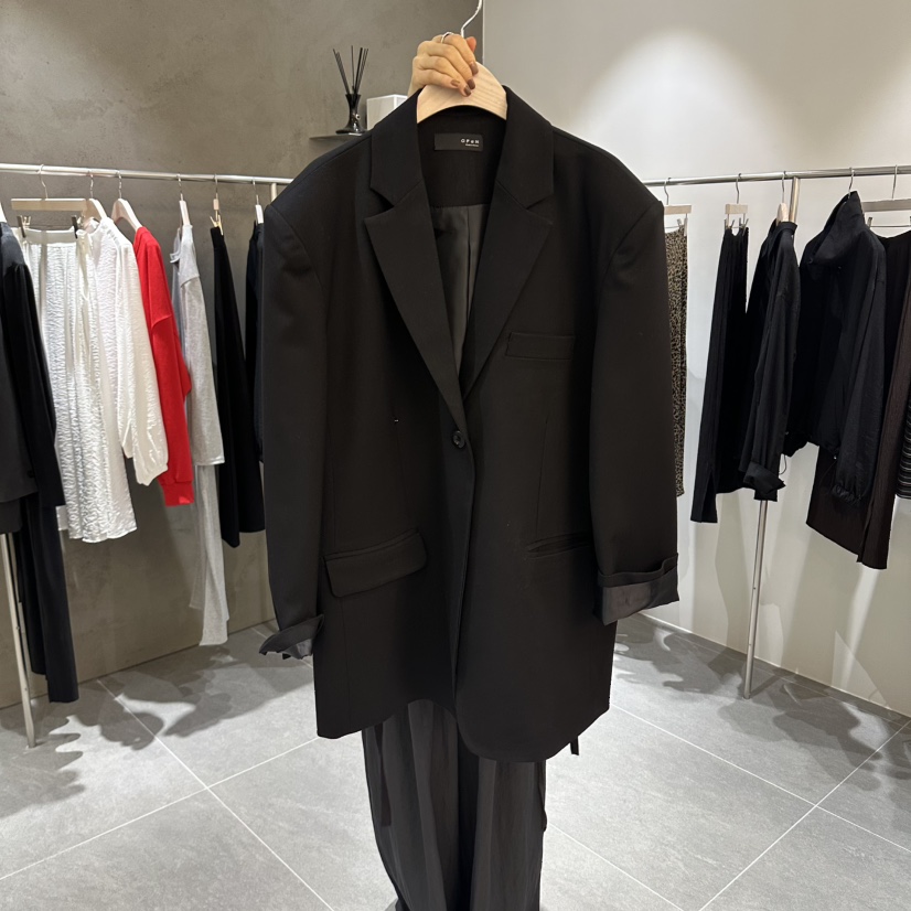 OPEN東大門代購女裝新款真品休閑時尚熱賣推薦西裝西服紐扣OPEN西裝/西服圖色2黑色