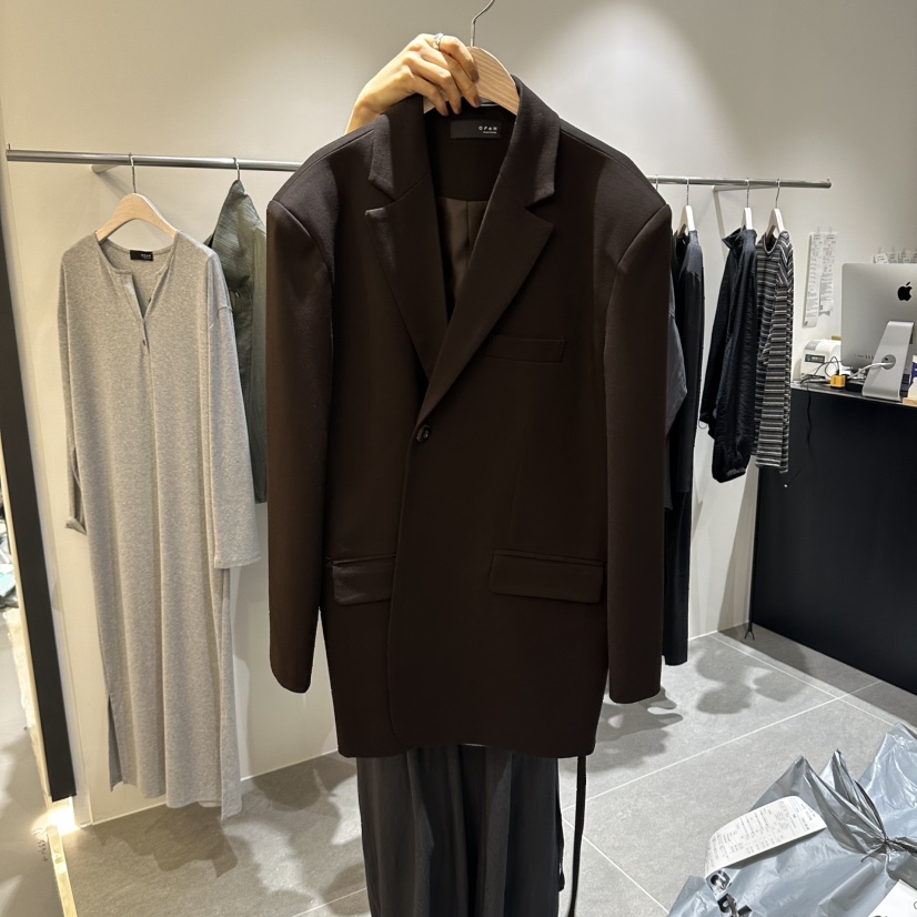 OPEN東大門代購女裝新款真品休閑時尚熱賣推薦西裝西服紐扣OPEN西裝/西服圖色3深棕色