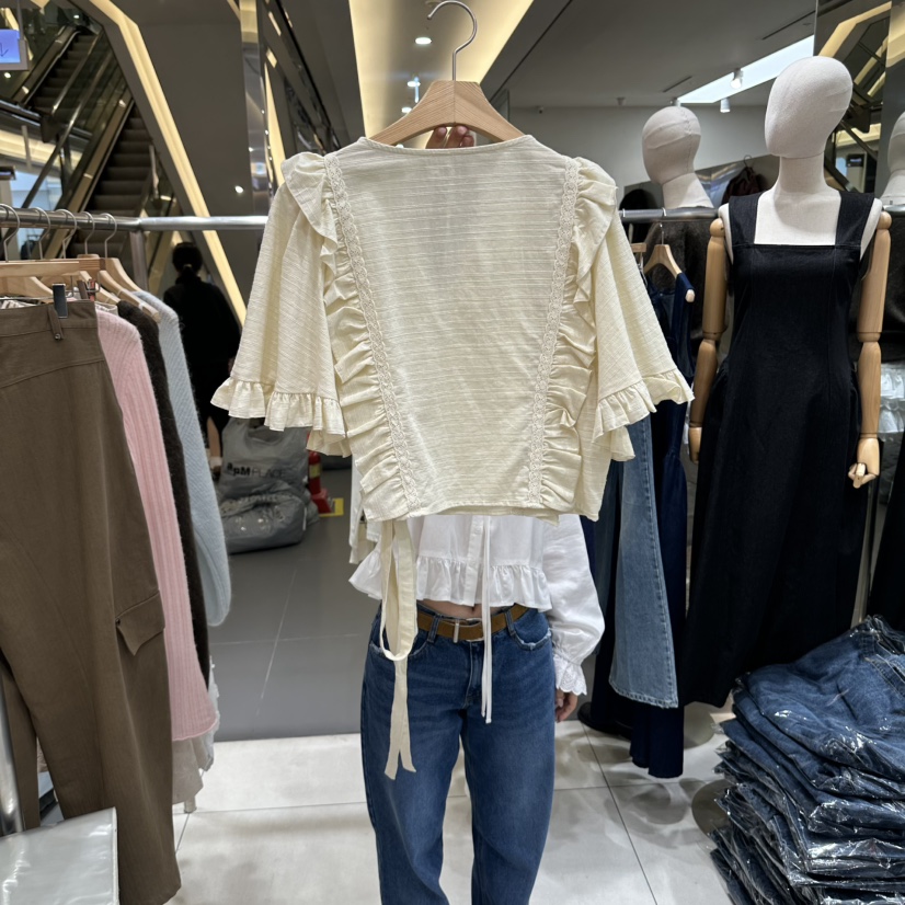 XPARTY東大門代購女士新款熱賣人氣休閑推薦真品襯衫蕾絲衫XPARTY襯衫/蕾絲衫