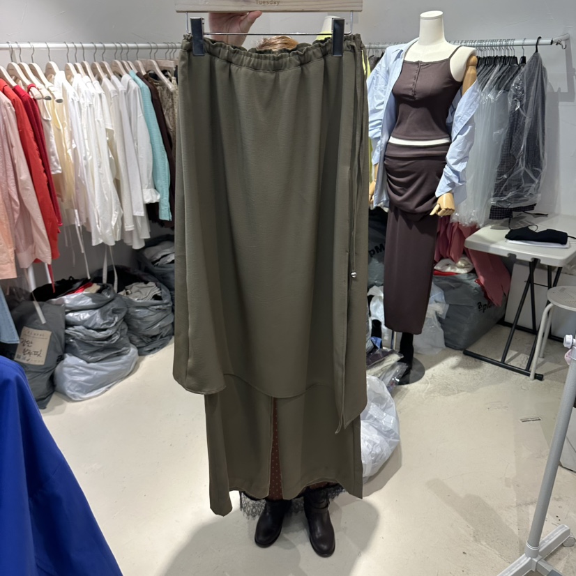 FLORAL東大門實拍女士新品時尚休閑推薦真品人氣裙褲不對稱floral裙褲圖色1