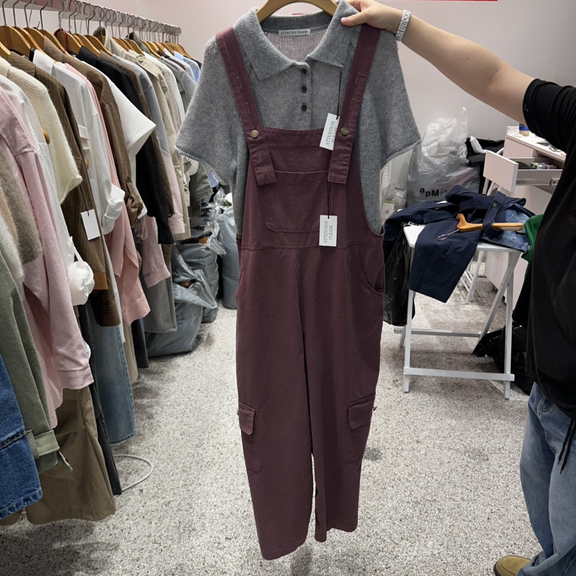 ATPZ東大門代購女士新品人氣真品時尚休閑背帶褲不含內搭ATTENTION PLEAES背帶褲圖色2