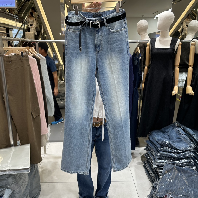 XPARTY東大門實拍女士新品熱賣真品人氣牛仔褲不含腰帶喇叭XPARTY牛仔褲圖色2
