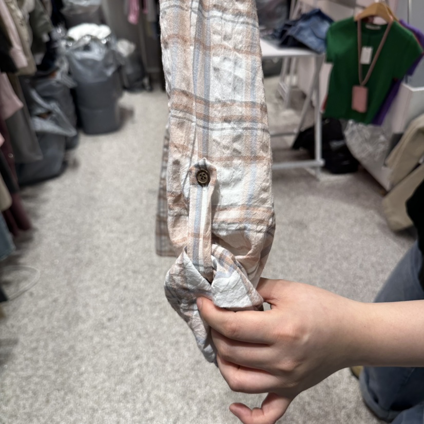 ATPZ東大門直郵女士新品休閑時尚人氣熱賣襯衫蕾絲衫格紋ATTENTION PLEAES襯衫/蕾絲衫