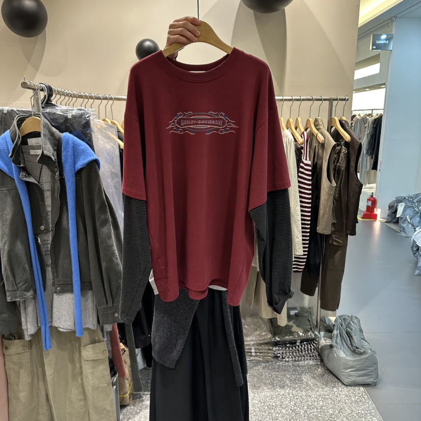 SOF韓國直郵女裝新品熱賣休閑時尚推薦人氣真品長袖T恤SOF長袖T恤圖色2