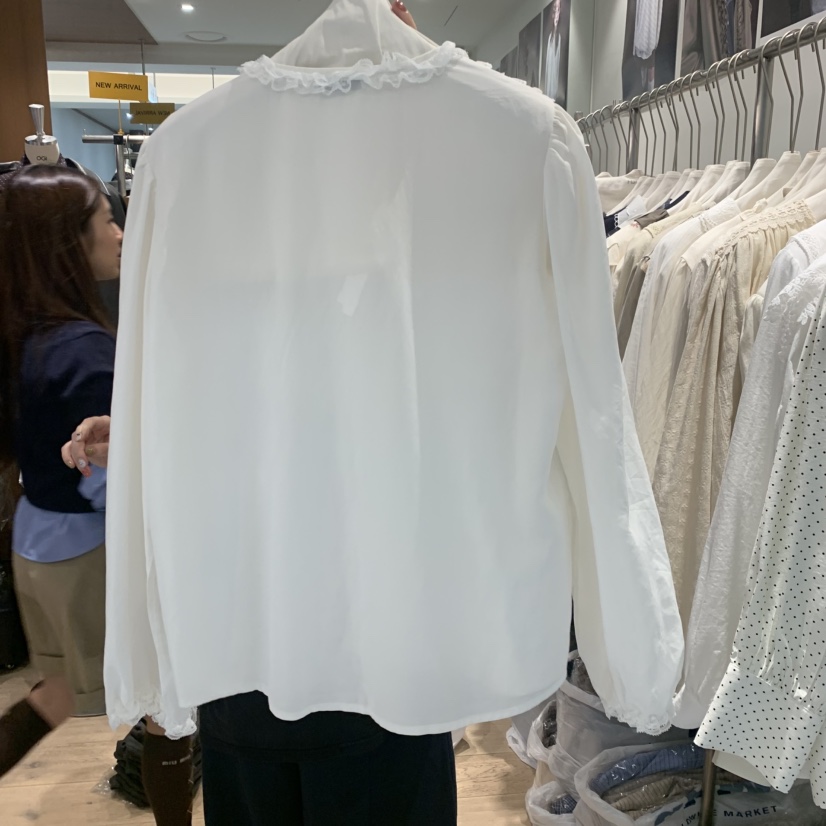 FLAT OGI韓國直郵女裝新品推薦真品熱賣人氣時尚襯衫蕾絲衫FLat OGI襯衫/蕾絲衫