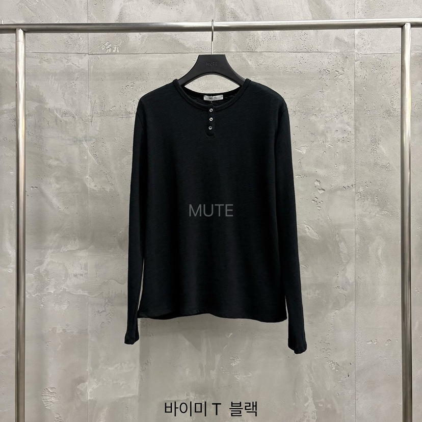 MUTE-P韓國代購女士新品人氣熱賣真品時尚推薦休閑長袖T恤MUTE長袖T恤圖色6黑色