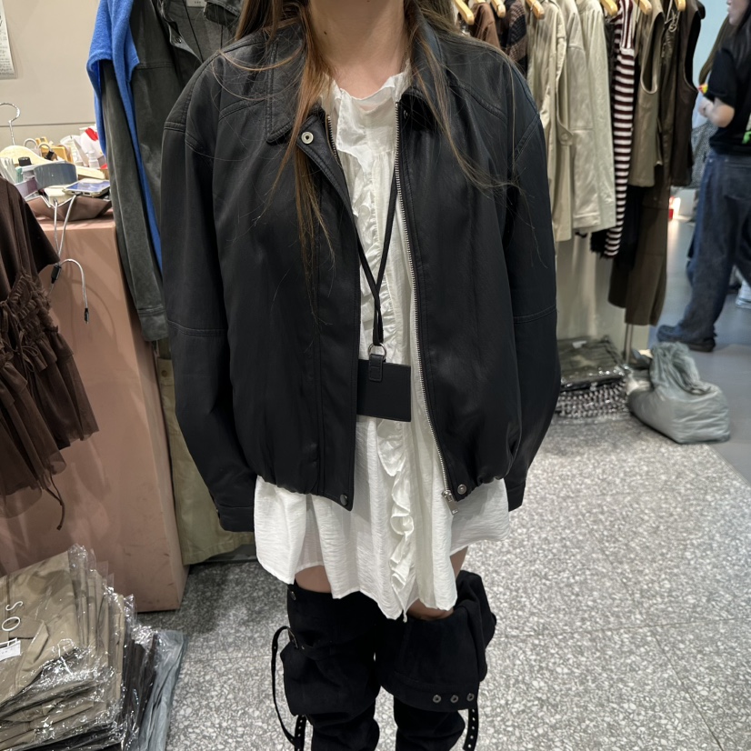 SOF東大門代購女裝新品推薦時尚真品熱賣人氣休閑夾克皮革SOF夾克圖色3