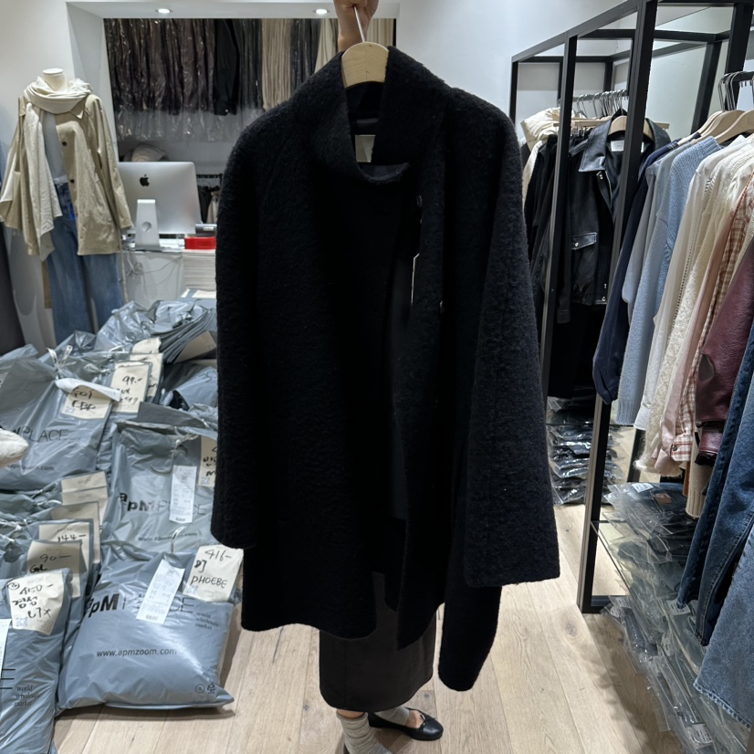 BRUNI/RICOTTA東大門實拍女裝新款推薦休閑熱賣中長款大衣BRUNI/RICOTTA中長款大衣圖色2