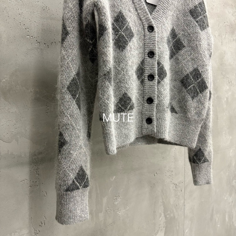 MUTE-P韓國直郵女裝新款真品休閑人氣時尚針織衫花紋開衫MUTE針織衫